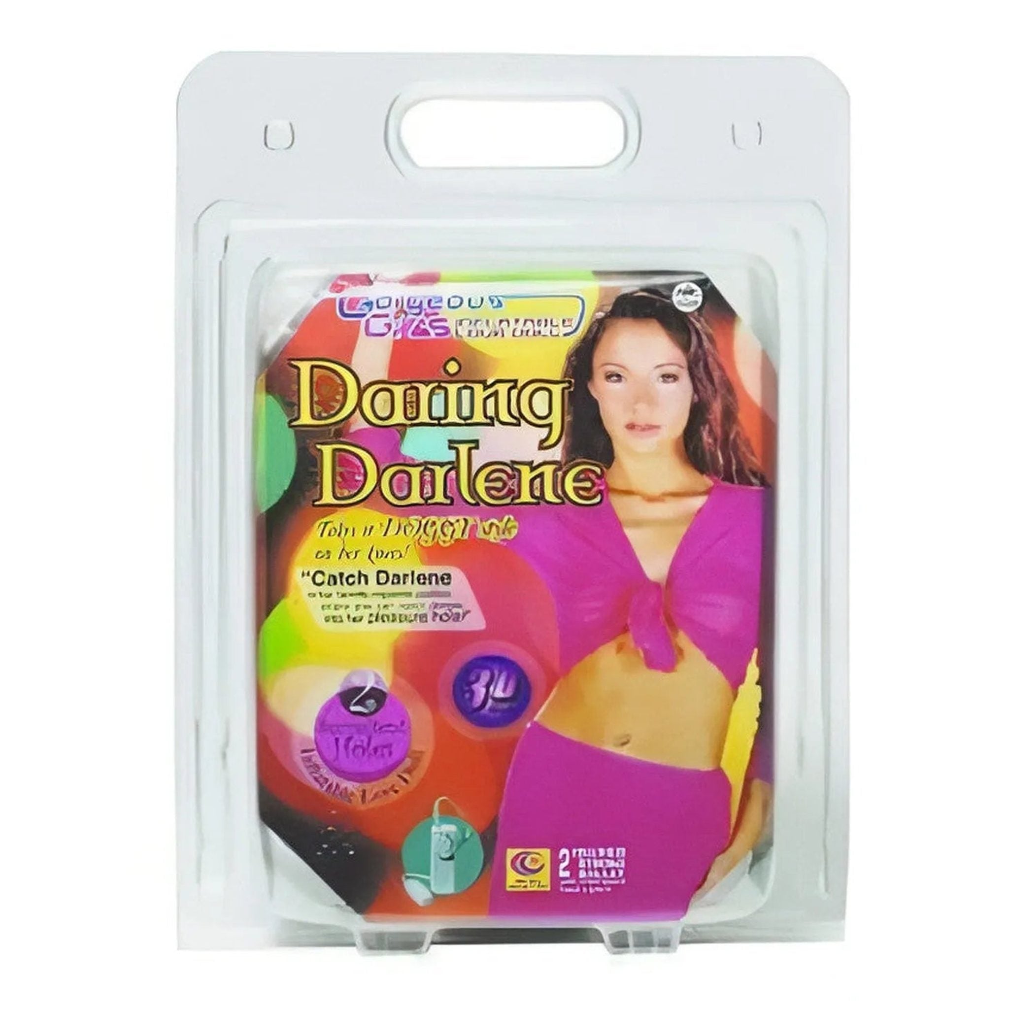 Daring Darlene Bambola gonfiabile con volto in 3d e parrucca - Bionda