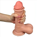Realistic penis with sliding skin like a real member - 7.8'', Flesh Pink