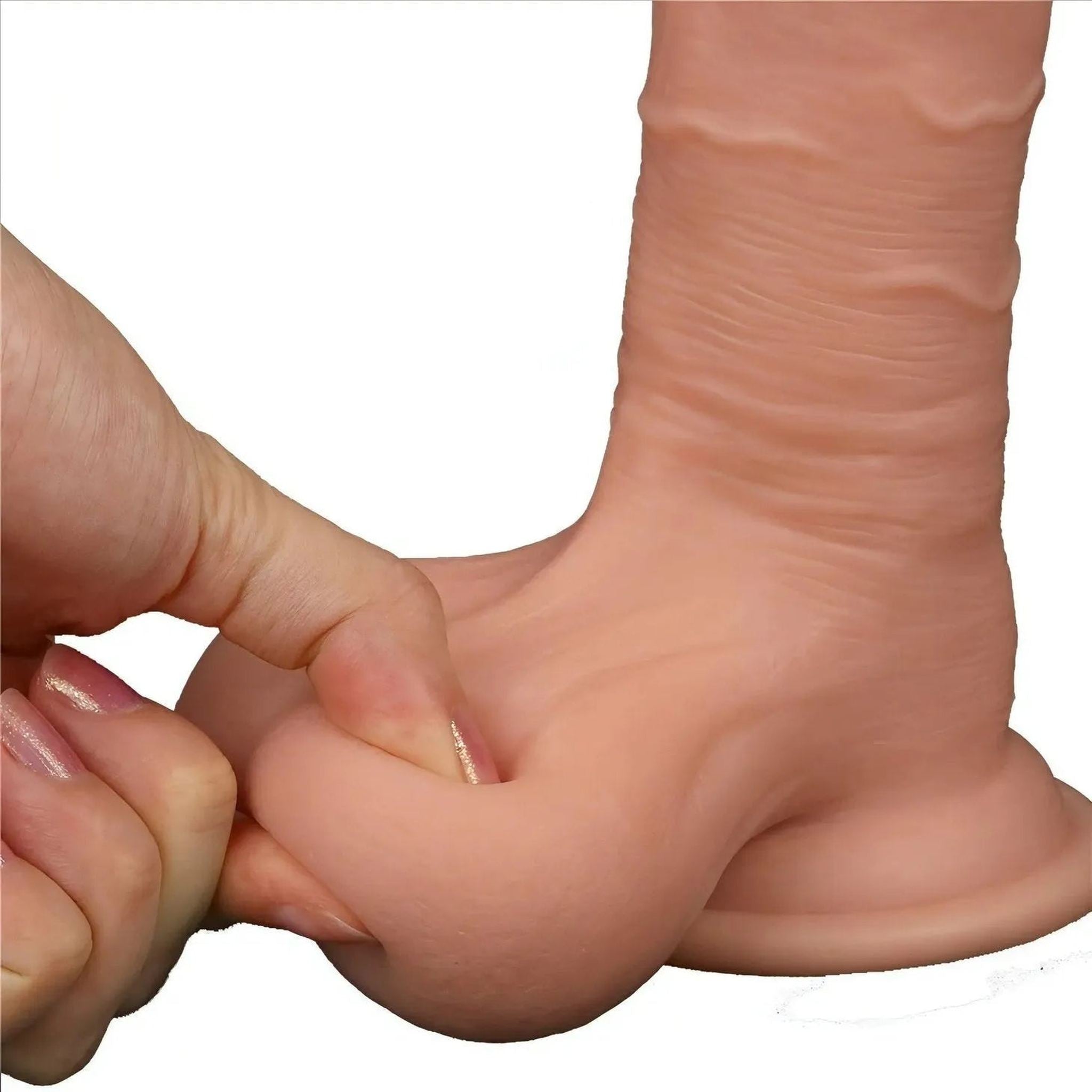 Fallo realistico con pelle scorrevole come un membro vero - 7.8″, Rosa Carne