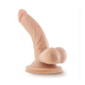 Realistic phallus with suction cup and testicles - 4'' Flesh Pink