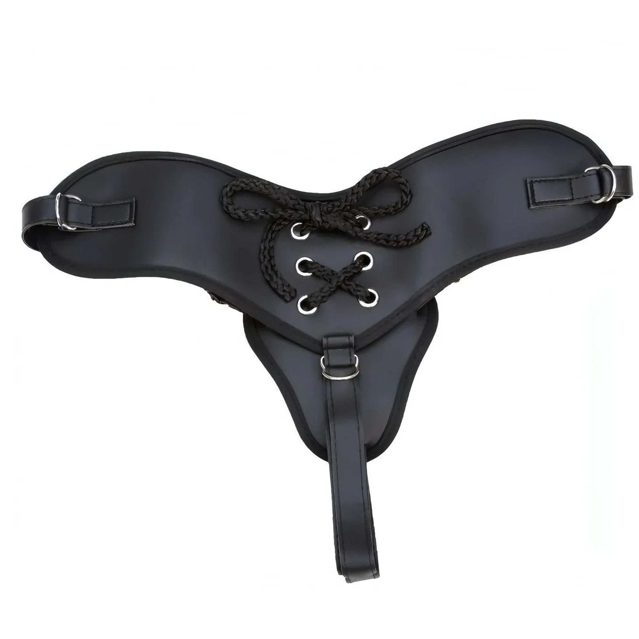 Imbracatura A Doppia Imbottitura Per Falli Con Ventosa Con 2 Anelli