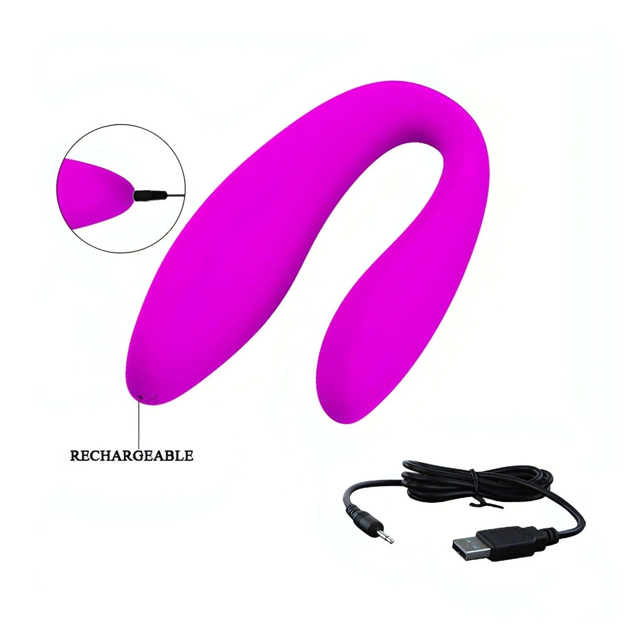 Letitia Vibratore Di Coppia C-Shaped con 12 vibrazioni