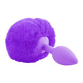 Neon Bunny Tail Purple - Mini anal plug with pom pom