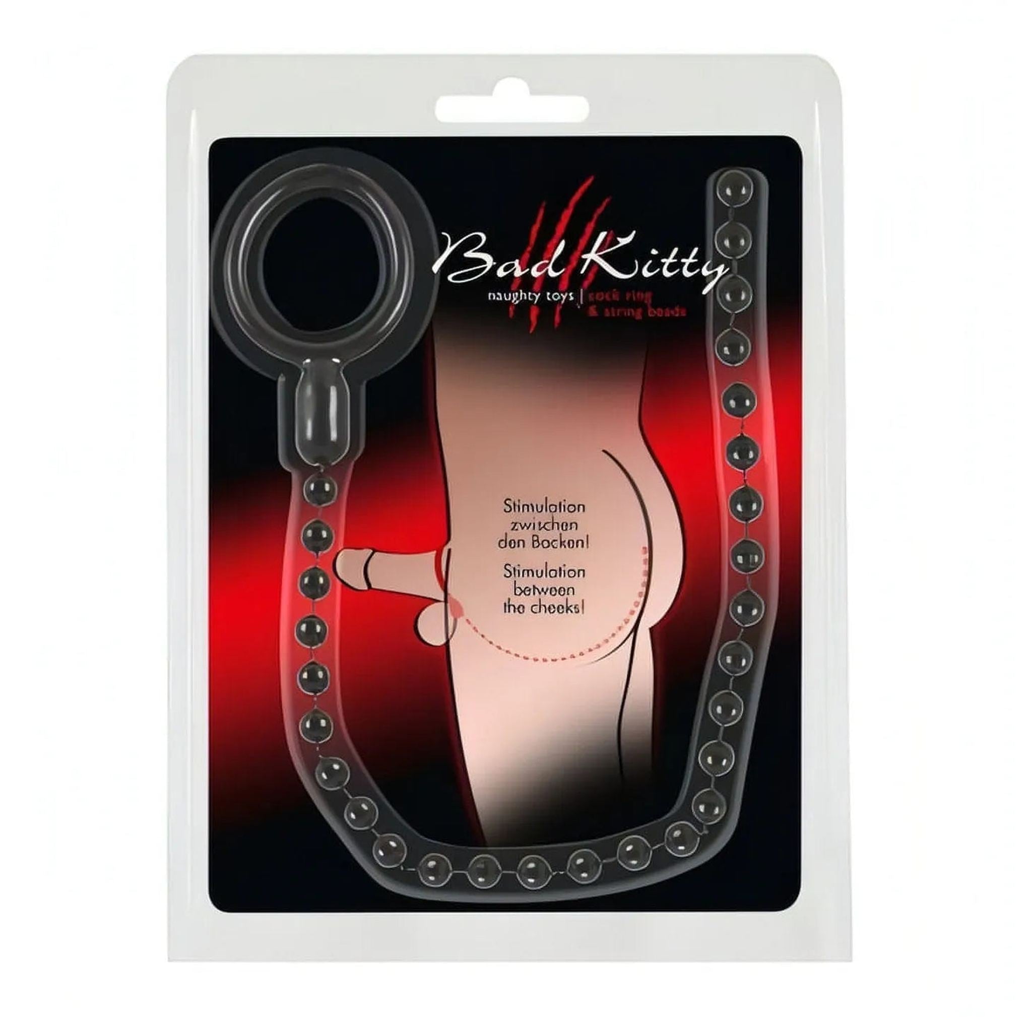 Palline anali collegate ad anello fallico - Nero