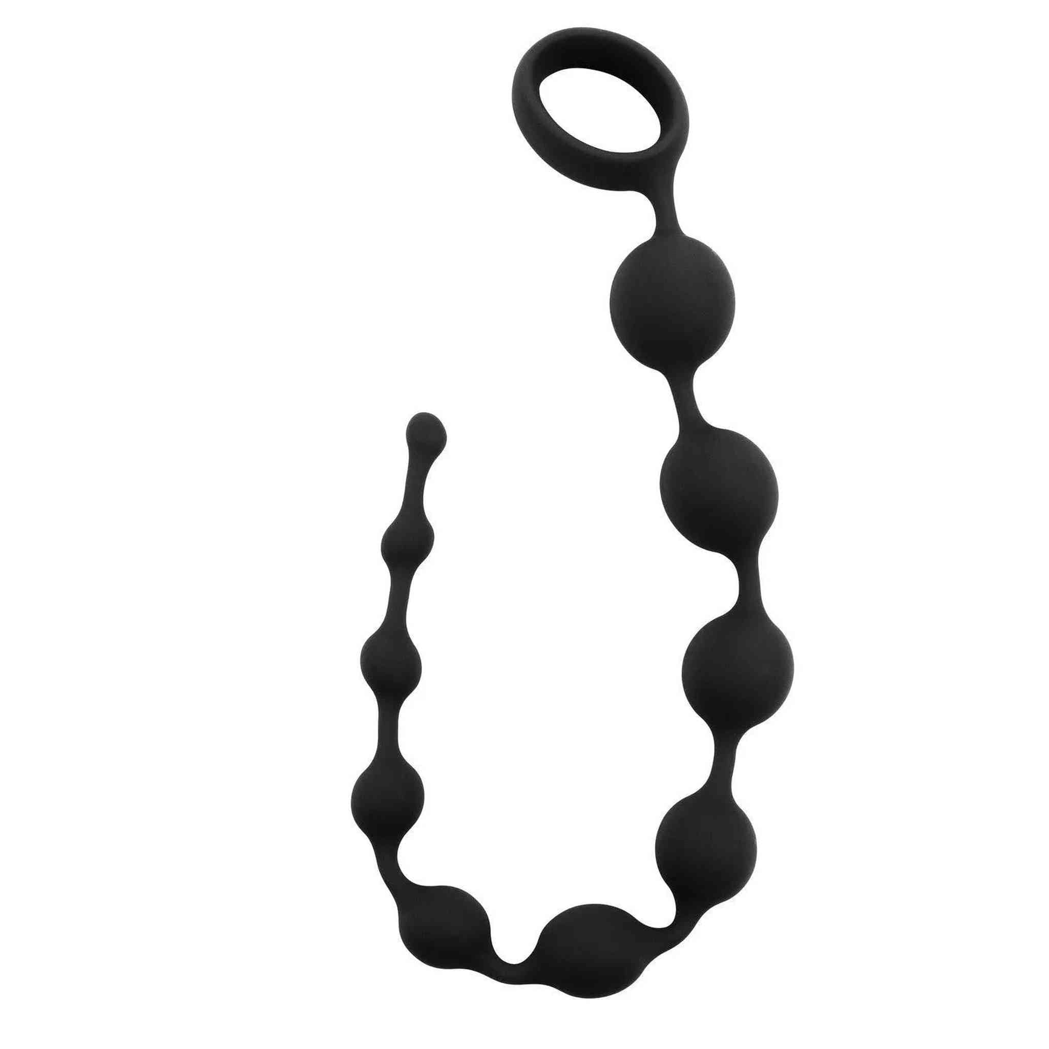 Palline anali in silicone con anello - 10 palline lunghe 31 cm