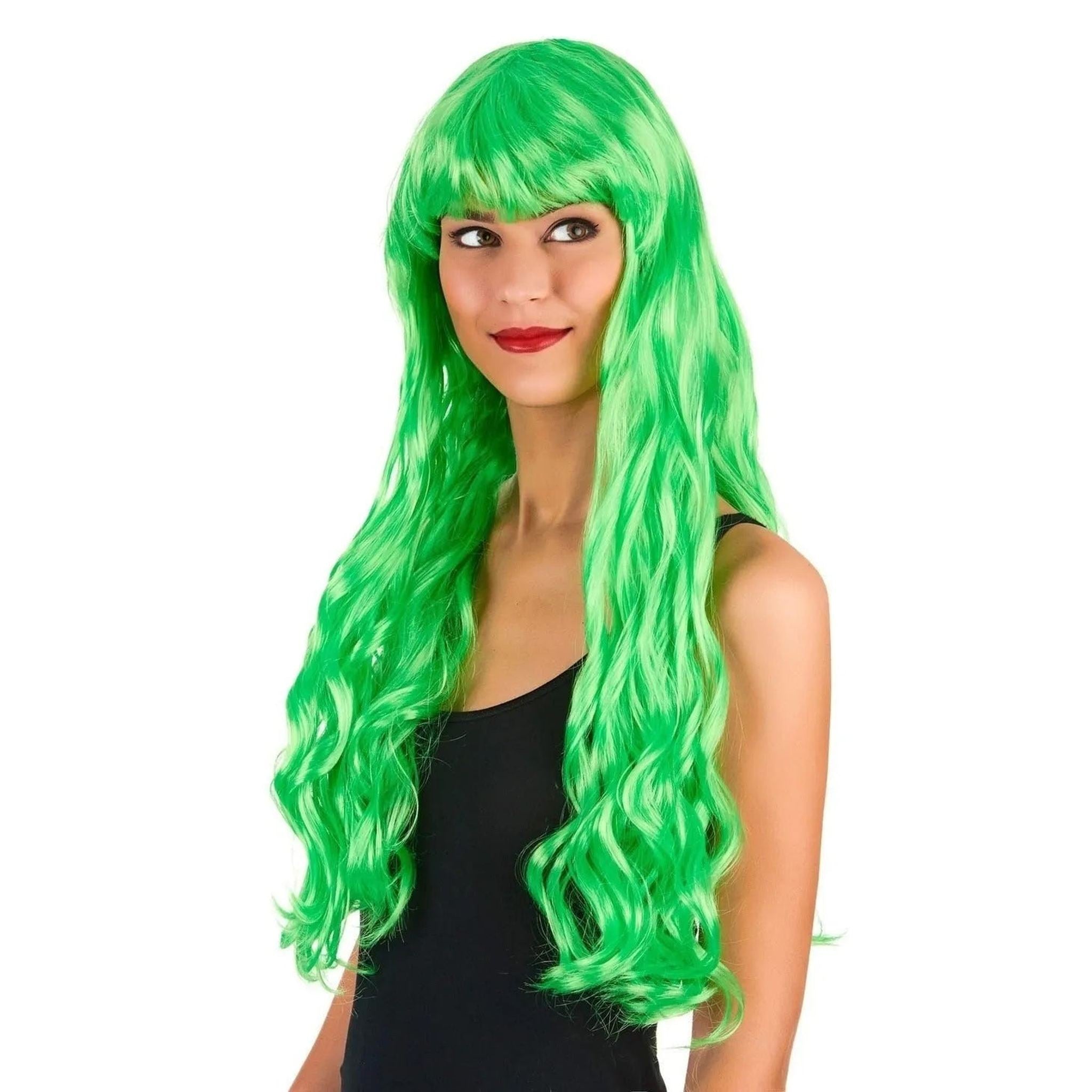 Parrucca Capelli Lunghi Verdi