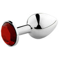 Metal anal plug with Red Swarovsky - Small