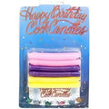 Set da 12 candeline a forma fallica rosa, viola e gialle