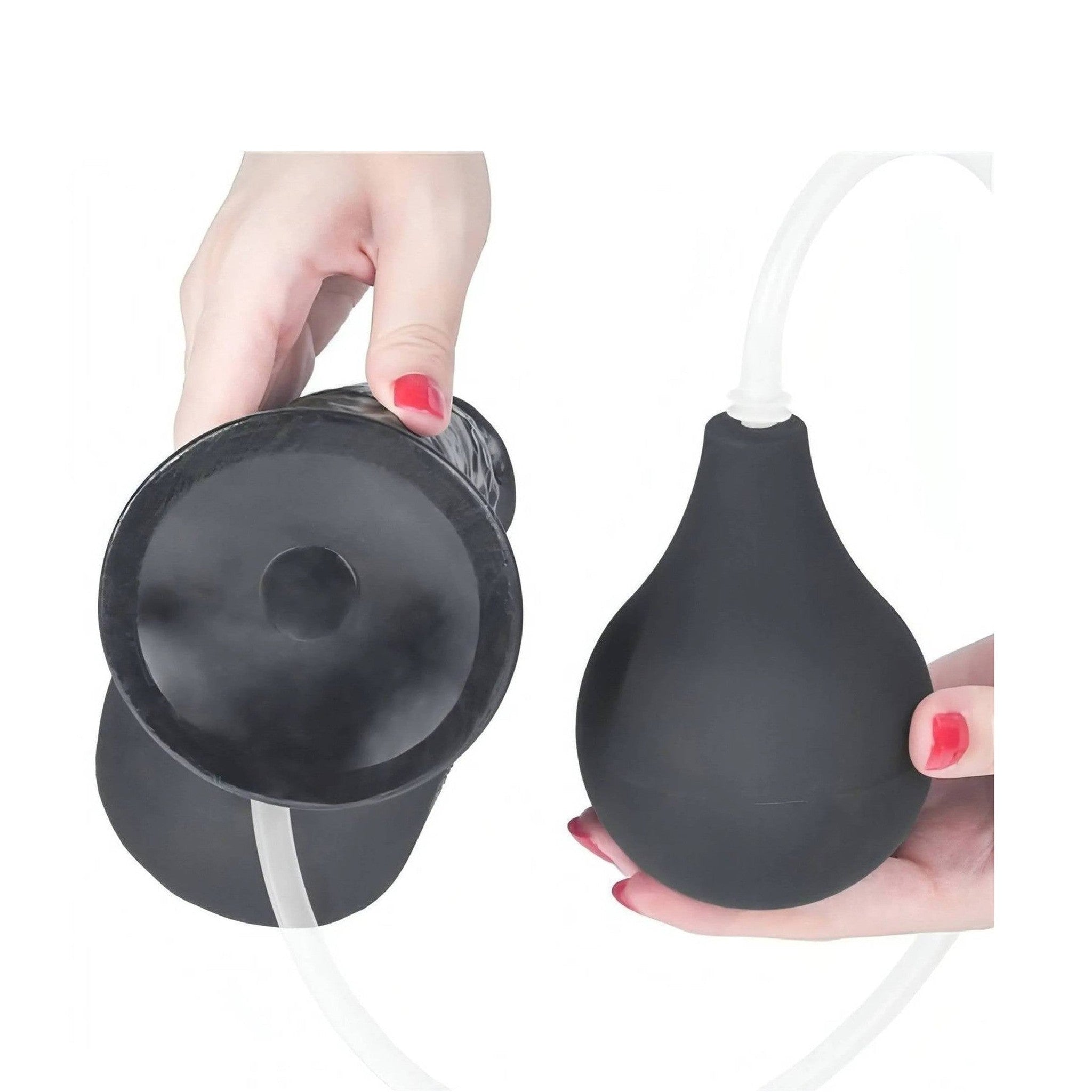 Squirt Extreme Fallo Realistico con Pompa Squirting - Nero, 10″