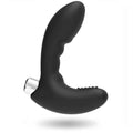 Gebogener Stimulator für Prostata- und Perineummassage aus Silikon – 10 Vibrationsmodi, wiederaufladbar, Schwarz