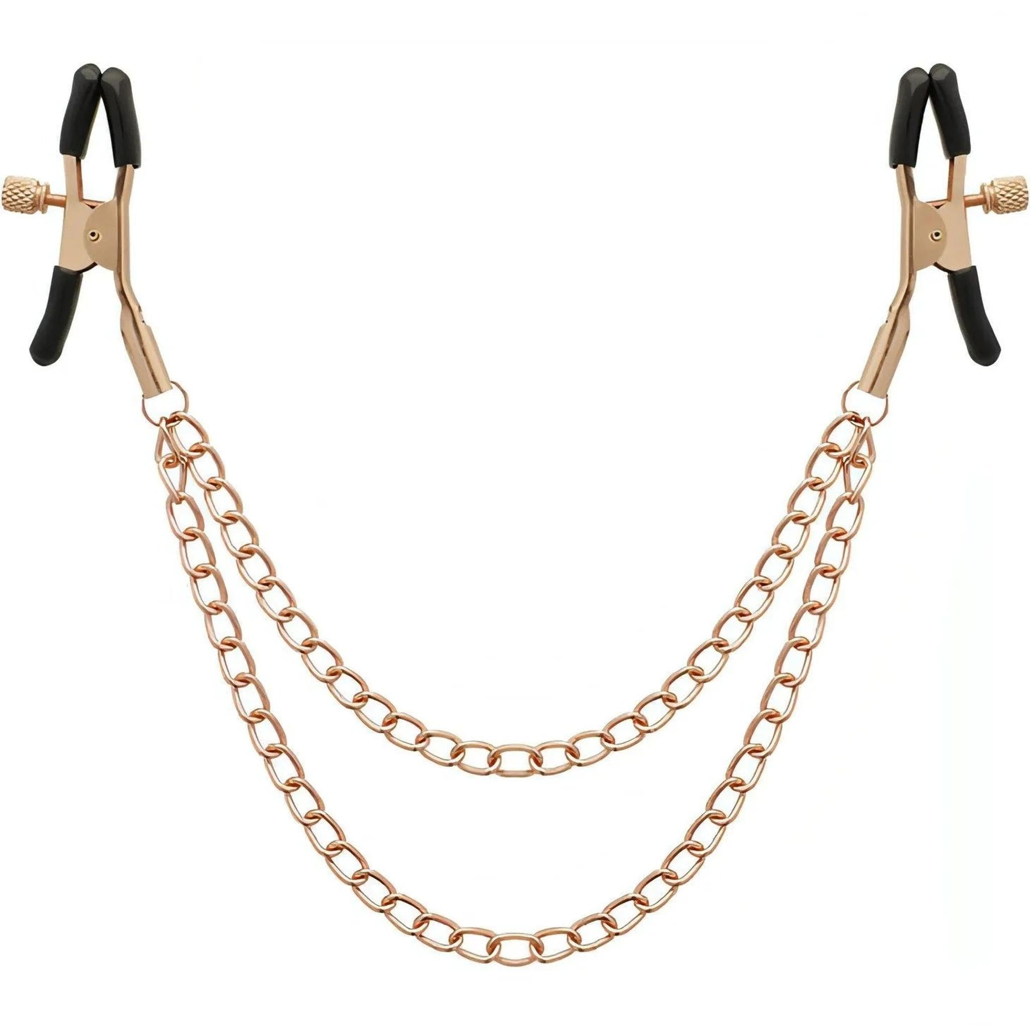 Stringicapezzoli Premium con Doppia Catena a maglia media - Gold Rose