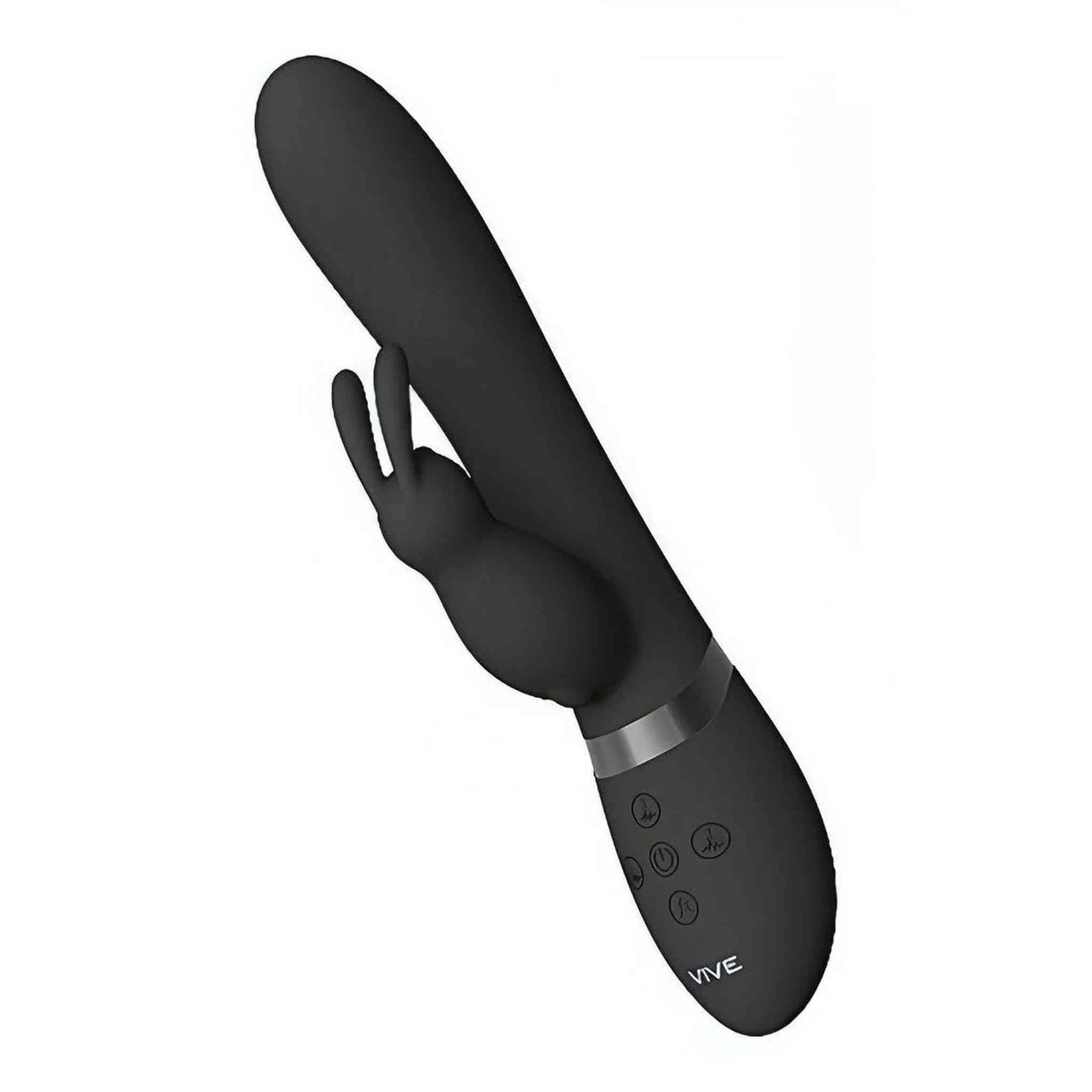 Taka Vibratore Rabbit con 3 motori e funzione di ingrossamento - Nero
