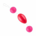 Trio of Anal/Vaginal Beads with stimulating reliefs - Pink