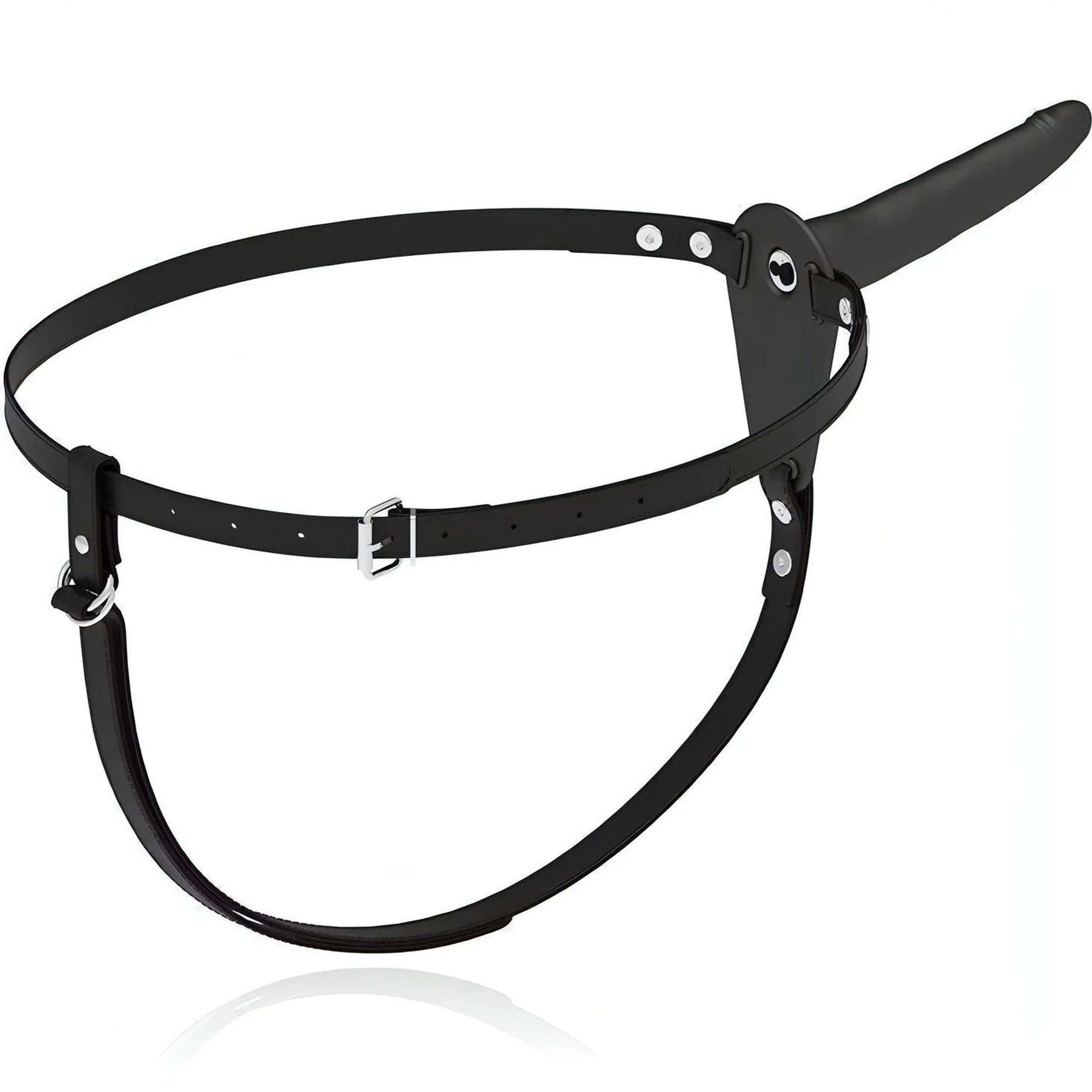 Vibrating Penetrix Silicone Strap-On 15 cm - Nero, ricaricabile, 10 modalità di vibrazione