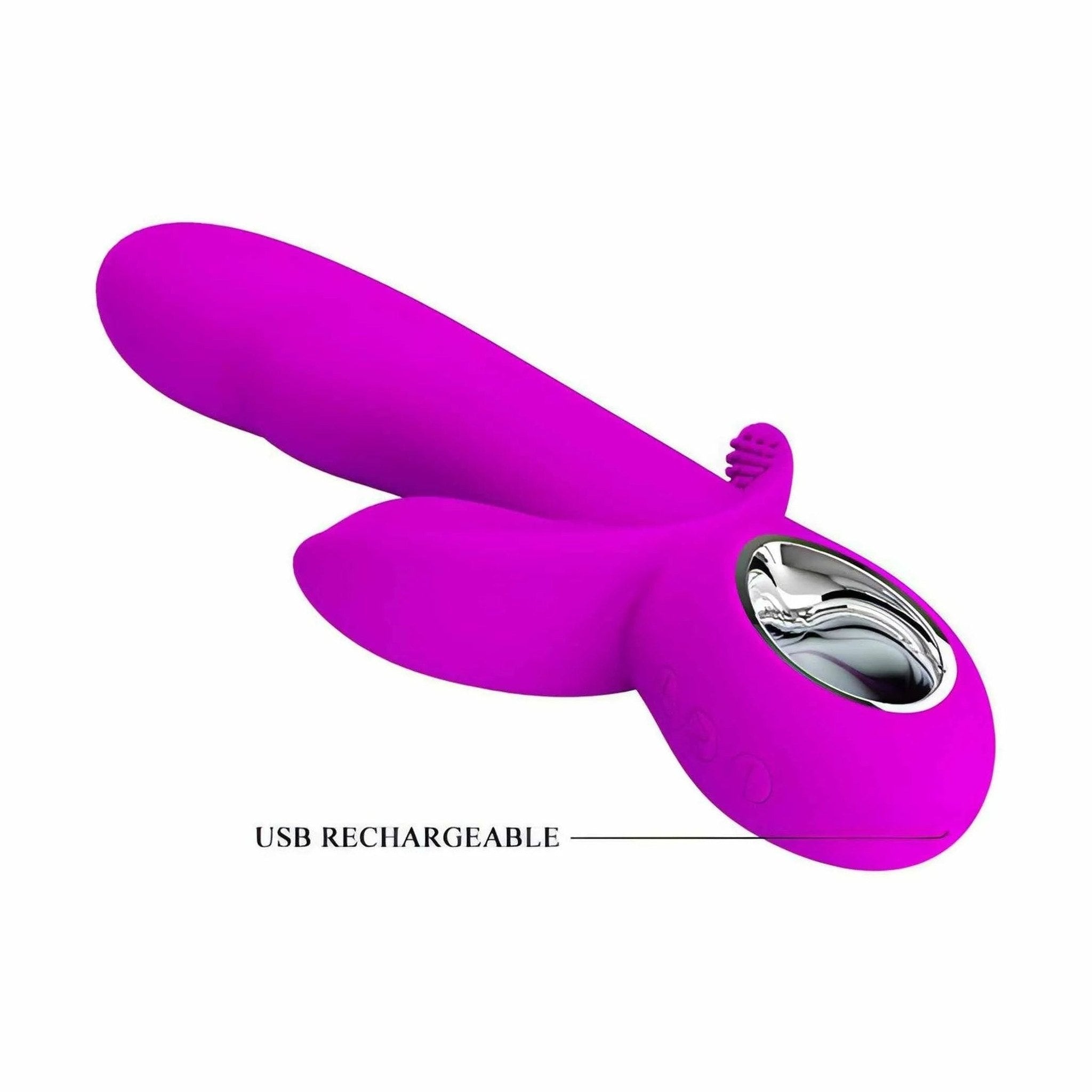 Vibratore tripla funzione bendable - 7 modalità di vibrazione, 5 diverse velocità, Ricaricabile, Silicone Medicale