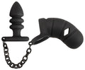 Cock Cage Black Velvets – Gabbia per Pene con Anello e Plug Anale