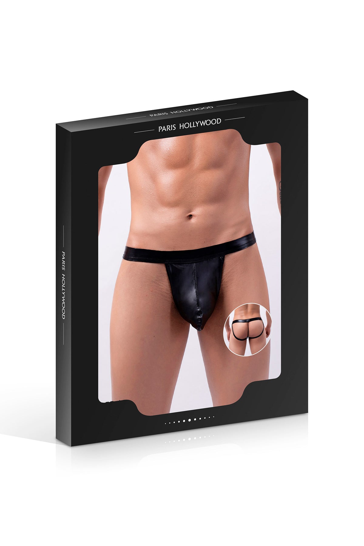 Jockstrap Wet Look Nero Paris Hollywood – Sospensore Uomo, foto 6