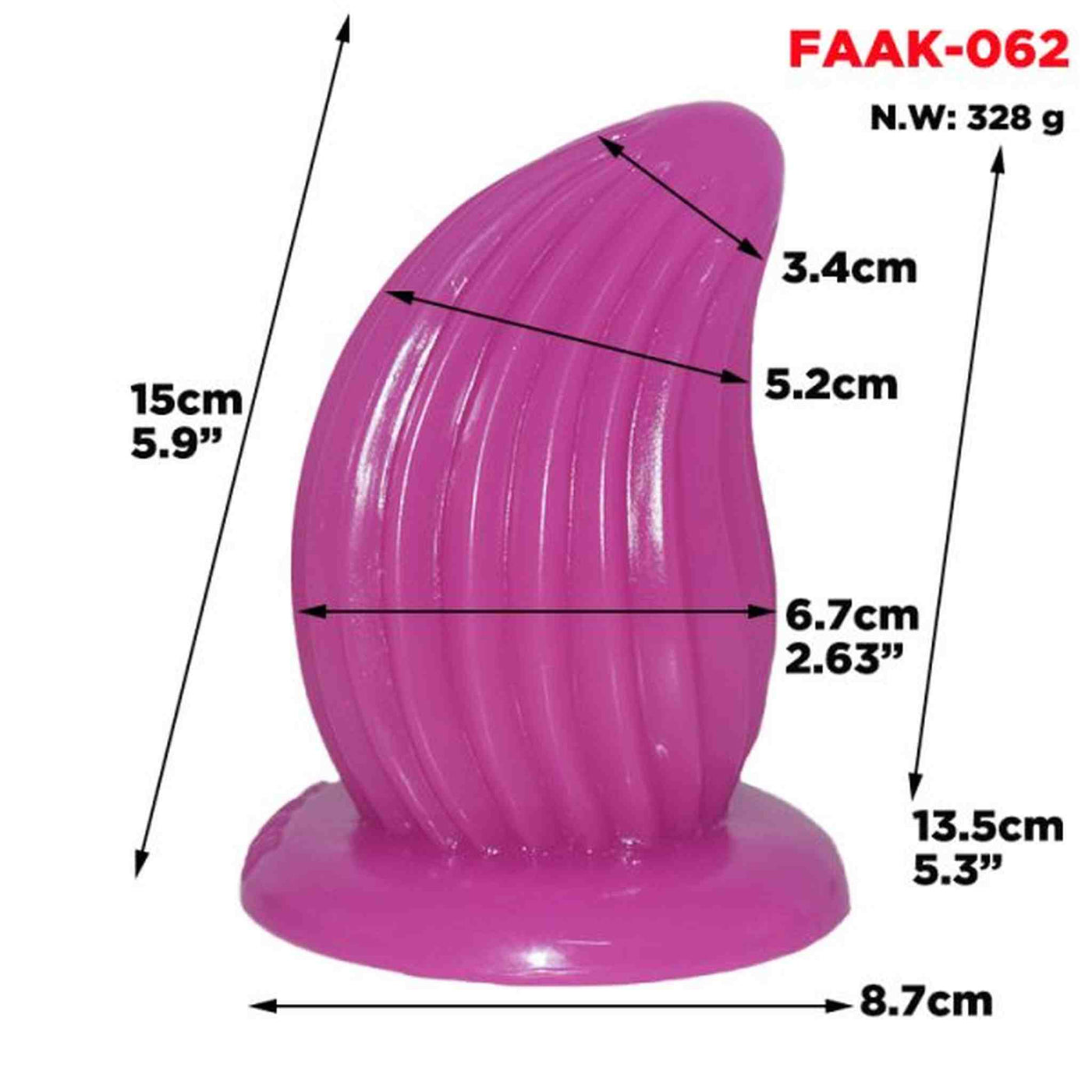 12cm Small Conch Shape Anal Plug