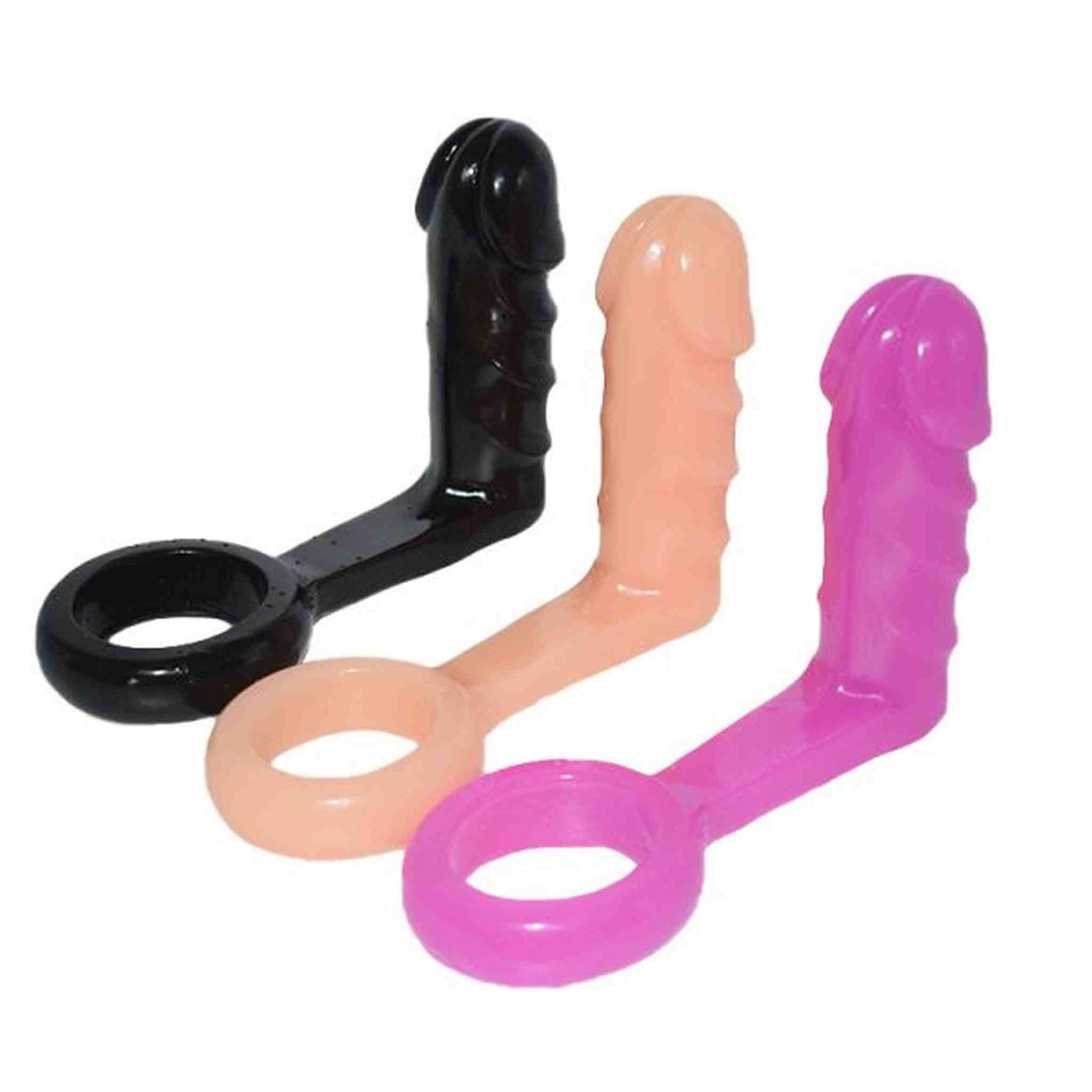 13 cm Wearable Cock Ring Testicle Ring Anal Plug