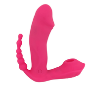 3 in 1 Sex Toy Palline Anali, Vibratore e Succhia Clitoride