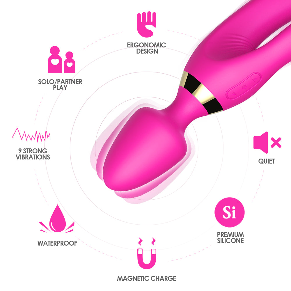3 in 1 Vibratore Rabbit e Plug Anale