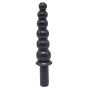 Plug anale nero Magmara con marchio inciso e base a vite