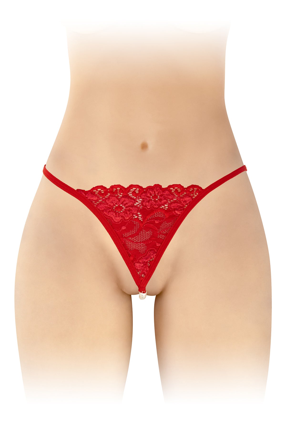 String Venusina con Perle Fashion Secret – Perizoma Rosso in Pizzo, foto 1