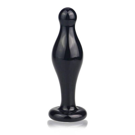 Dildo Anale in Vetro - Nero - GoEstasy