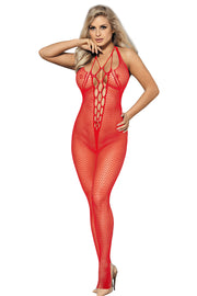Tuta H3126 Paris Hollywood – Catsuit in Rete Rossa, foto 1