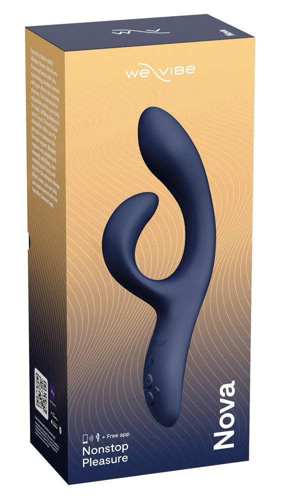We-Vibe Nova 2 - Vibratore rabbit con braccio clitorideo flessibile, Blu, foto 3