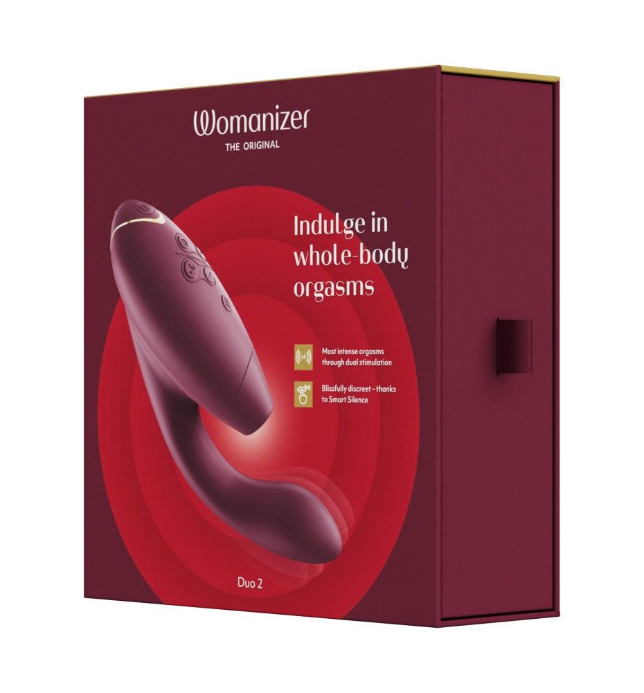 Womanizer Duo 2 – Stimolatore Clitoride e Punto G Pleasure Air, Bordeaux, foto 3