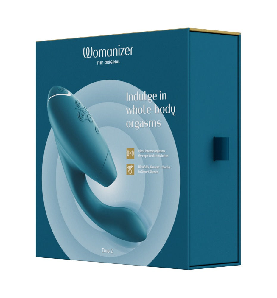 Womanizer Duo 2 – Stimolatore Clitoride e Punto G Pleasure Air, Petrolio, foto 3
