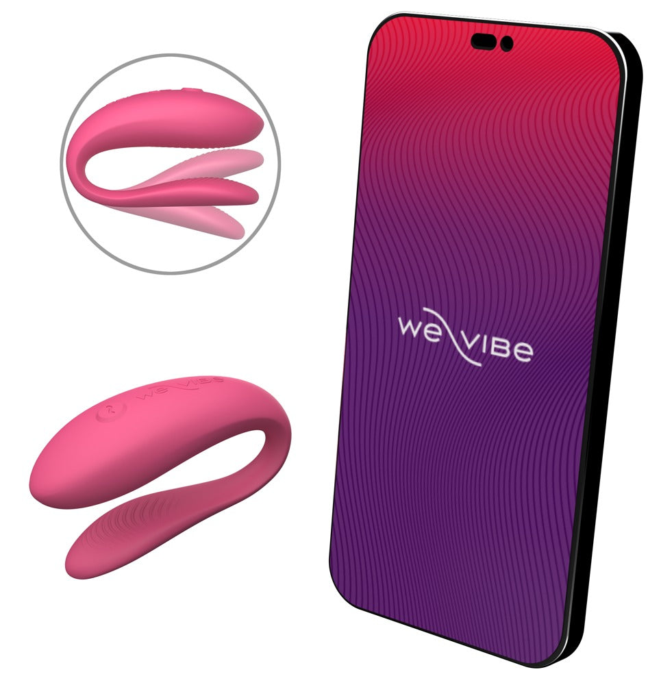 We-Vibe Sync Lite - vibratore di coppia sottile con controllo da app, Fucsia, foto 1