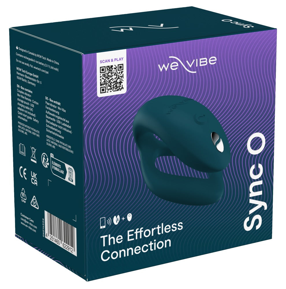 We-Vibe Sync O - vibratore di coppia con anello ovale interno, Petrolio, foto 3