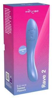 We-Vibe Rave 2 - Vibratore per il punto G con design ruotato, Blu, foto 3