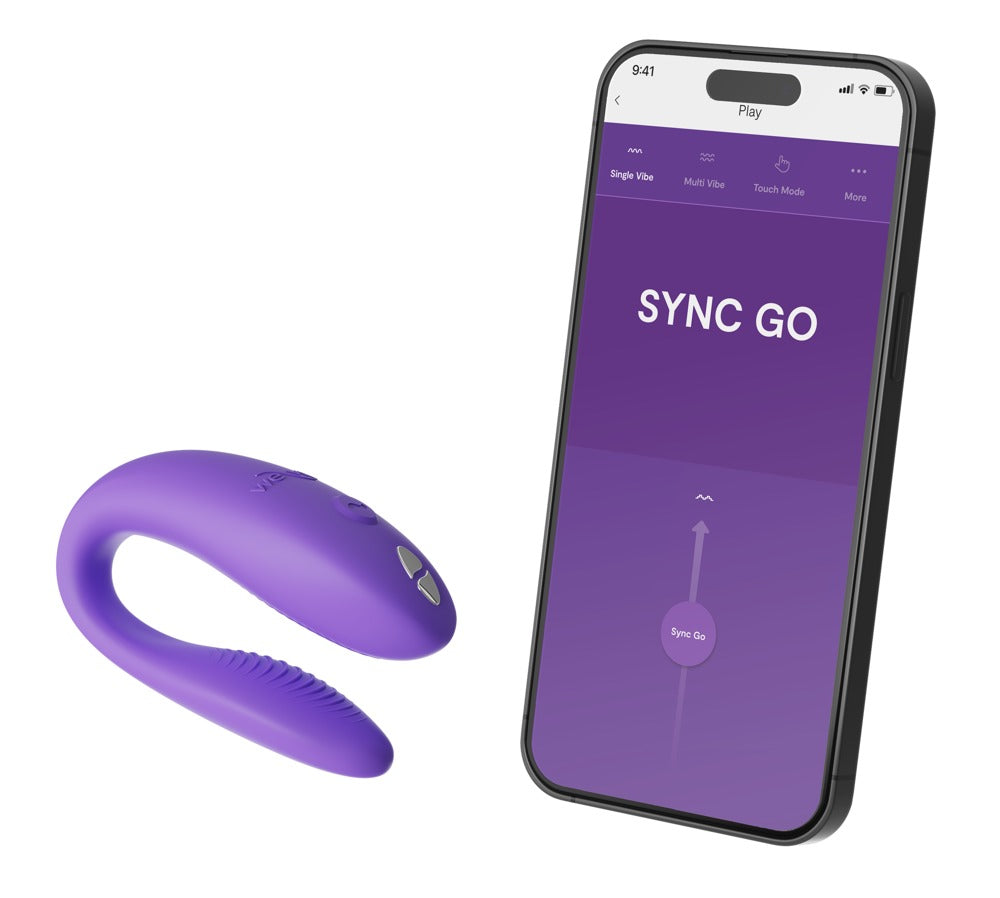 We-Vibe Sync Go - vibratore di coppia compatto, impermeabile, da app, Viola, foto 6