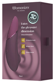 Womanizer Next – Succhia Clitoride 3D Pleasure Air con 14 Intensità, Viola scuro, foto 7