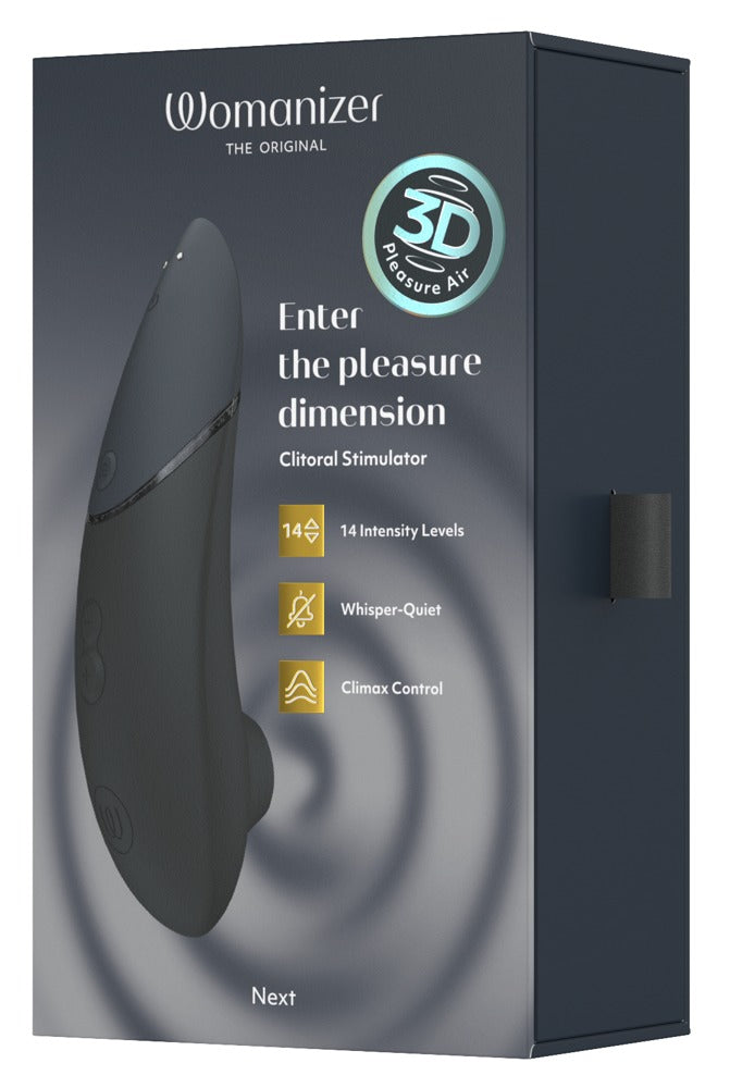 Womanizer Next – Succhia Clitoride 3D Pleasure Air con 14 Intensità, Nero, foto 3