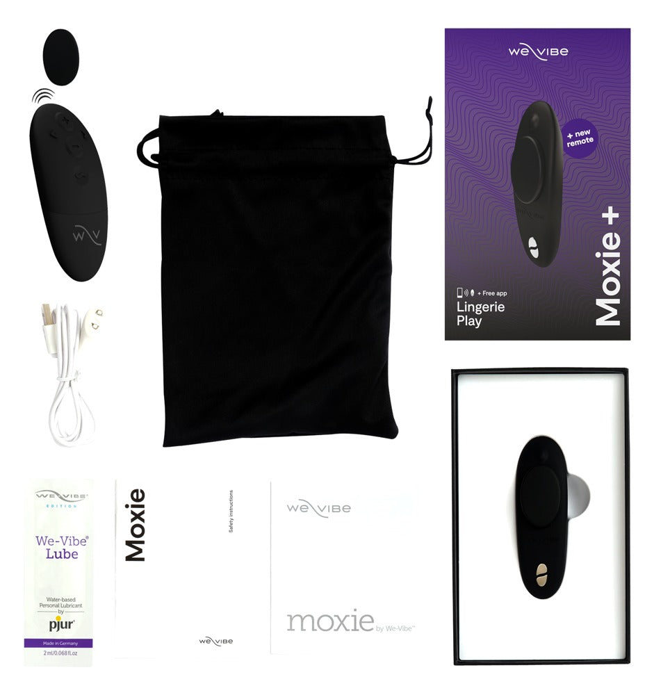 We-Vibe Moxie+ - Vibratore indossabile per mutandine con magnete, Nero, foto 6