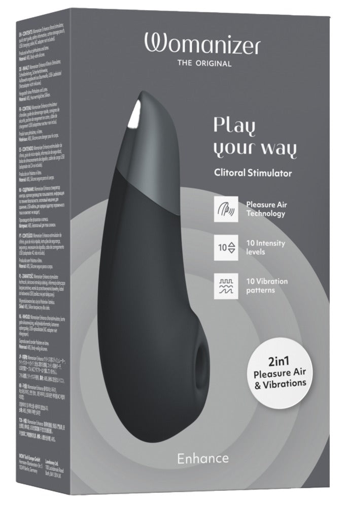 Womanizer Enhance – Stimolatore Pleasure Air con Vibrazioni We-Vibe, Nero, foto 3