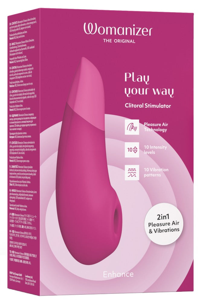 Womanizer Enhance – Stimolatore Pleasure Air con Vibrazioni We-Vibe, Fucsia, foto 3