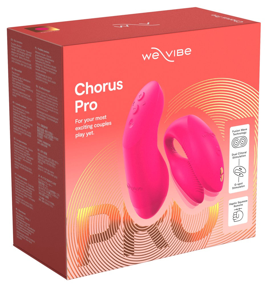 We-Vibe Chorus Pro - vibratore di coppia a tre motori con Fusion Wave, Fucsia, foto 7