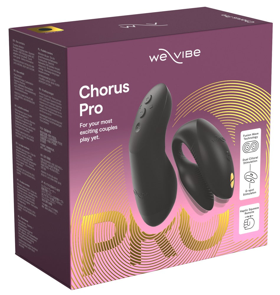 We-Vibe Chorus Pro - vibratore di coppia a tre motori con Fusion Wave, Nero, foto 3
