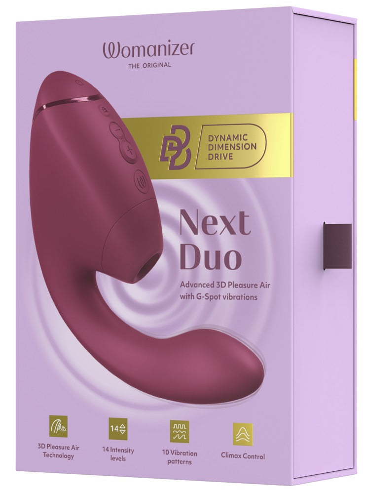 Womanizer Next Duo – Doppio Stimolatore Clitoride e Punto G, Rosso vino, foto 7