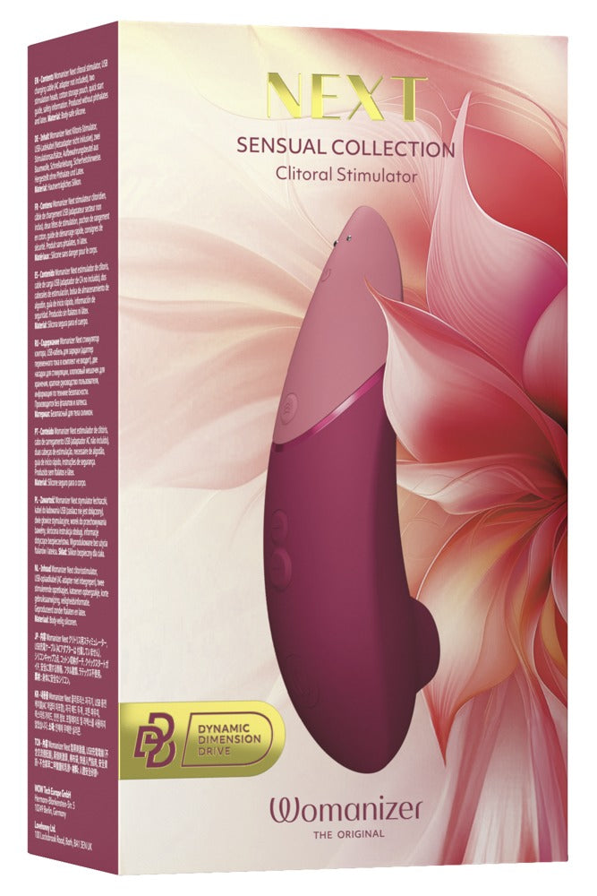 Womanizer Next – Succhia Clitoride 3D Pleasure Air con 14 Intensità, Rosso scuro, foto 3
