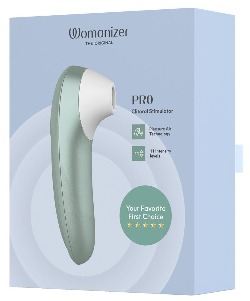 Womanizer Pro – Succhia Clitoride Pleasure Air con 11 Intensità, Verde salvia, foto 3