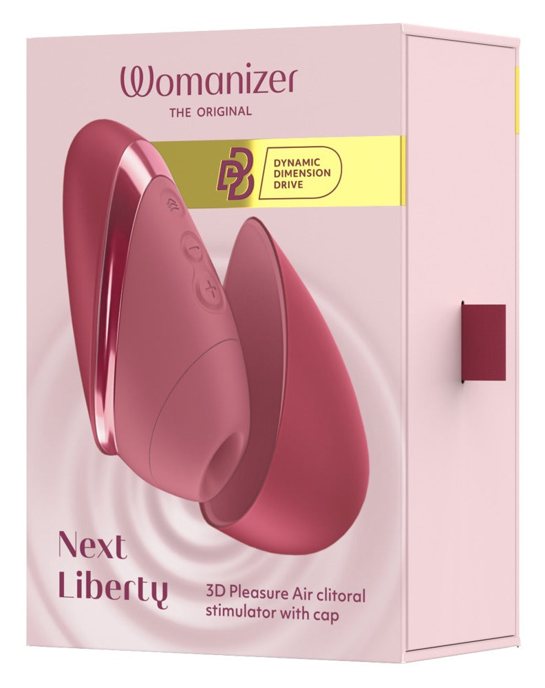 Womanizer Next Liberty – Succhia Clitoride 3D Pleasure Air Compatto, Bordeaux, foto 3
