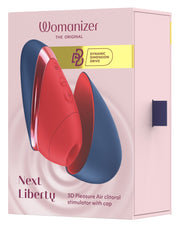 Womanizer Next Liberty – Succhia Clitoride 3D Pleasure Air Compatto, Blu e rosso, foto 3