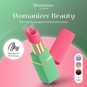 Womanizer Beauty – Succhia Clitoride a Forma di Rossetto, Verde e rosa, foto 5