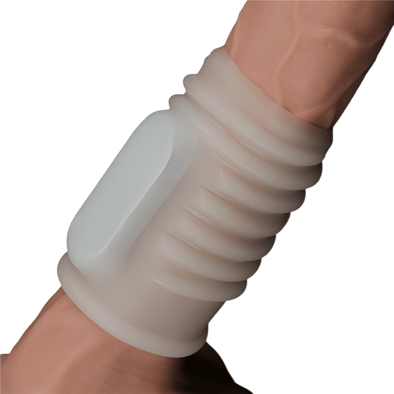 Vibrating Spiral Knights Guaina Fallica Stimolante con Vibrazione - Bianco Lovetoy